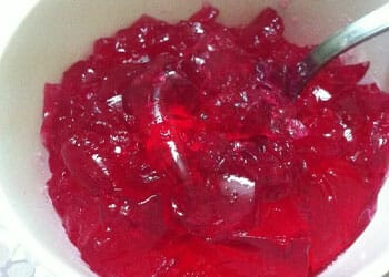 Jello substance in a bowl