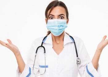 a woman doctor questioning