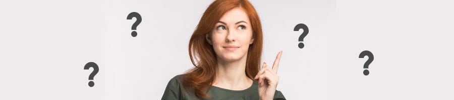 A red head woman contemplating