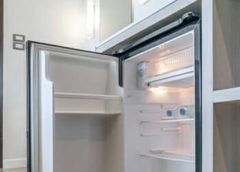An open refrigerator 
