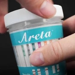 Opening the bottle of Areta 