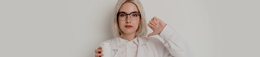 woman giving a thumbs down