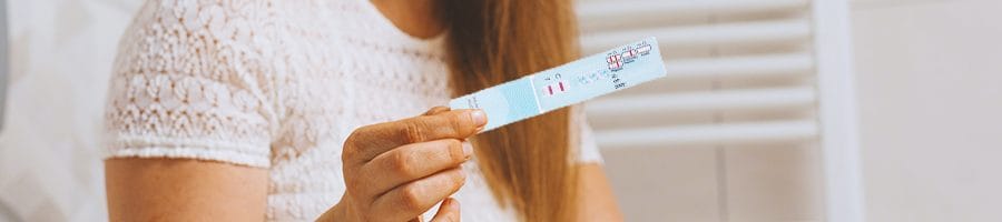 A person holding the Easy@Home THC Test