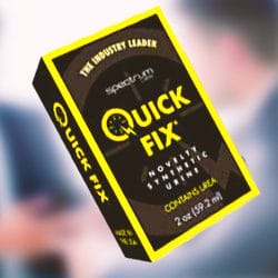 A box of quick fix synthetic urine