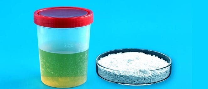 A synthetic urine compared to powdered urine