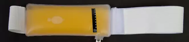 A close up image of synthetic urine belt
