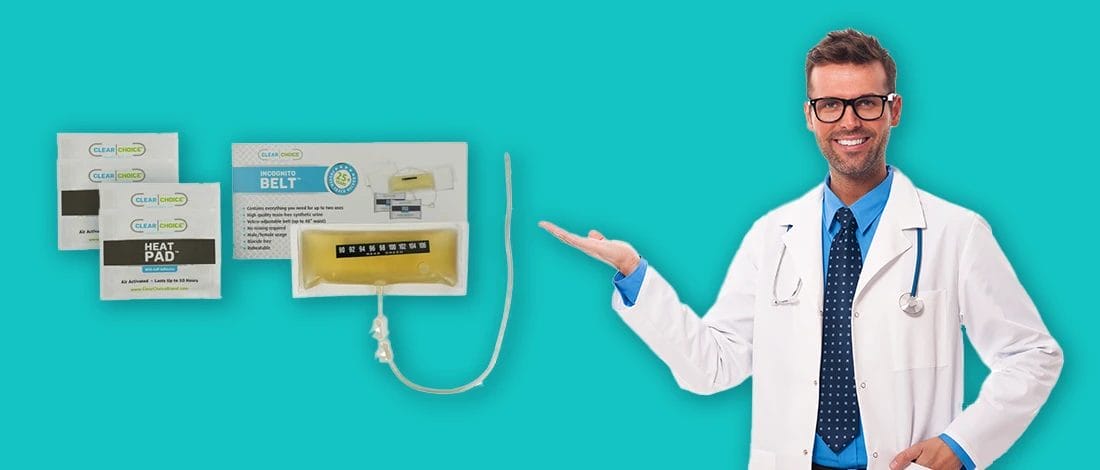 Clear Choice Incognito Belt Review (2025) Tried & Tested An image of Clear Choice Incognito belt and a doctor