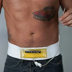 An image of a naked man wearing a Clear Choice Incognito belt