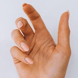 A person showing his fingernails