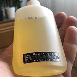 Checking the temperature of Quick Fix urine